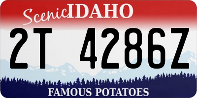 ID license plate 2T4286Z
