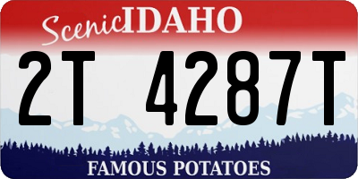 ID license plate 2T4287T