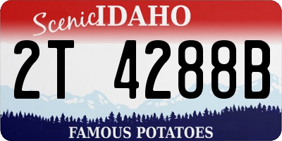 ID license plate 2T4288B