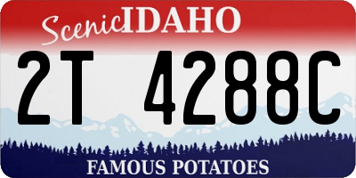 ID license plate 2T4288C