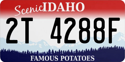 ID license plate 2T4288F