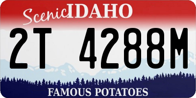 ID license plate 2T4288M