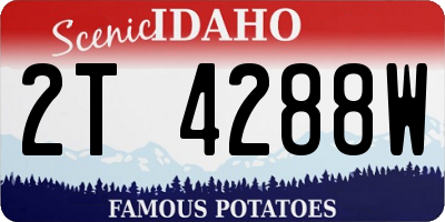 ID license plate 2T4288W