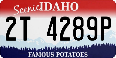 ID license plate 2T4289P