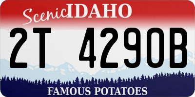 ID license plate 2T4290B