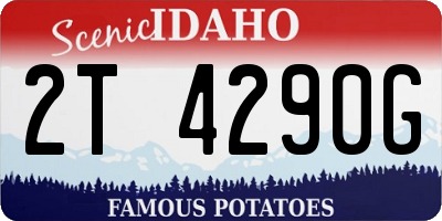ID license plate 2T4290G