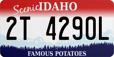 ID license plate 2T4290L