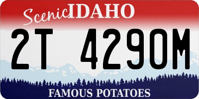 ID license plate 2T4290M