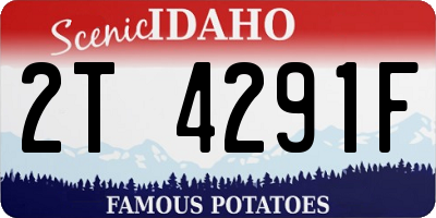 ID license plate 2T4291F