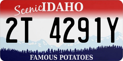 ID license plate 2T4291Y