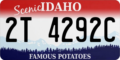 ID license plate 2T4292C