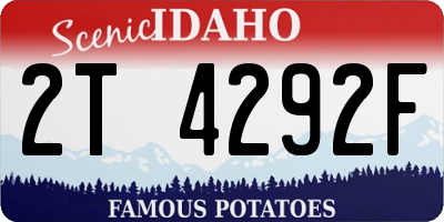 ID license plate 2T4292F