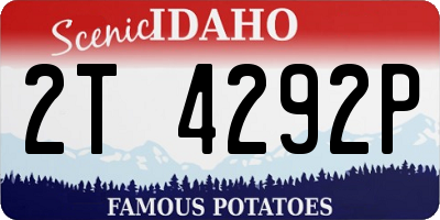 ID license plate 2T4292P