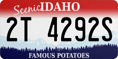 ID license plate 2T4292S