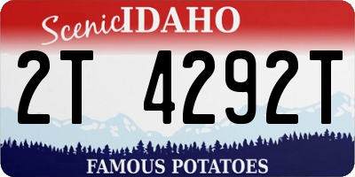 ID license plate 2T4292T
