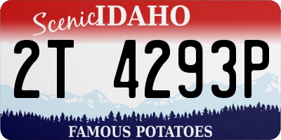 ID license plate 2T4293P