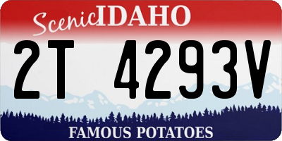 ID license plate 2T4293V