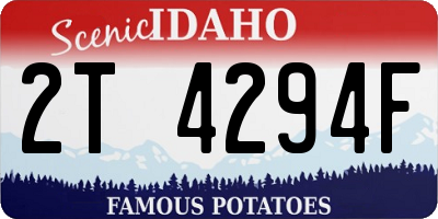 ID license plate 2T4294F