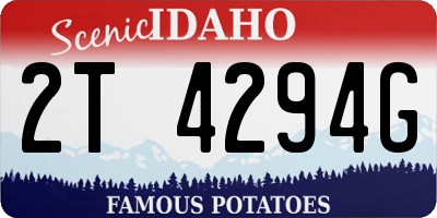 ID license plate 2T4294G