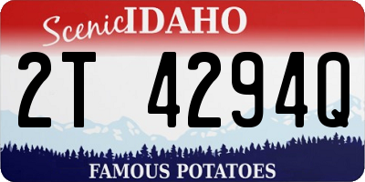 ID license plate 2T4294Q