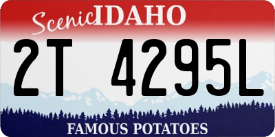 ID license plate 2T4295L