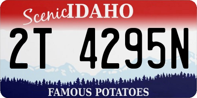 ID license plate 2T4295N