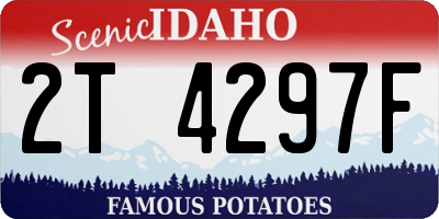 ID license plate 2T4297F