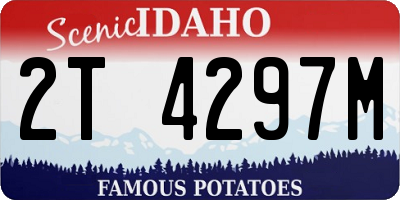 ID license plate 2T4297M