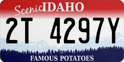 ID license plate 2T4297Y