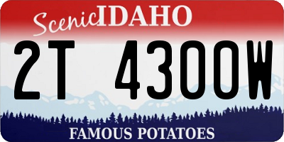 ID license plate 2T4300W