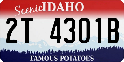 ID license plate 2T4301B