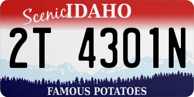 ID license plate 2T4301N