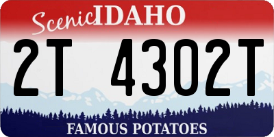ID license plate 2T4302T
