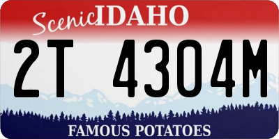 ID license plate 2T4304M