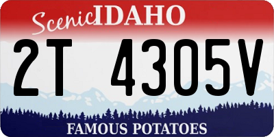 ID license plate 2T4305V