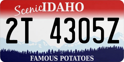 ID license plate 2T4305Z