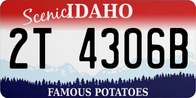 ID license plate 2T4306B