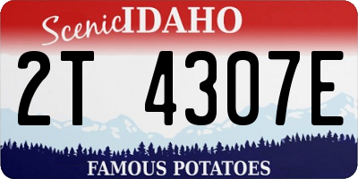 ID license plate 2T4307E