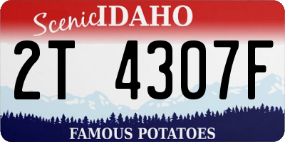 ID license plate 2T4307F