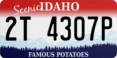 ID license plate 2T4307P