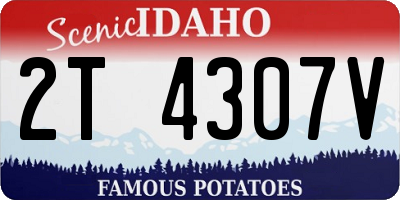 ID license plate 2T4307V