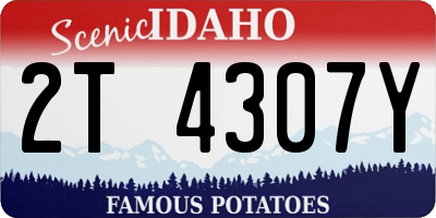 ID license plate 2T4307Y