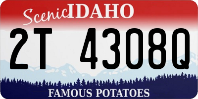 ID license plate 2T4308Q