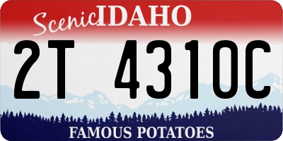 ID license plate 2T4310C