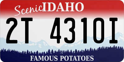 ID license plate 2T4310I