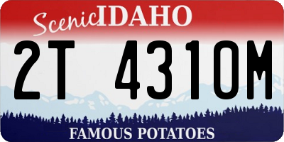 ID license plate 2T4310M
