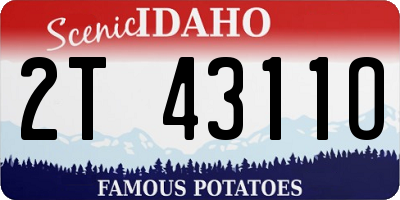 ID license plate 2T4311O