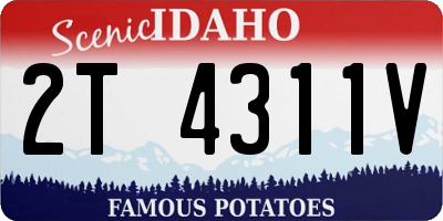 ID license plate 2T4311V