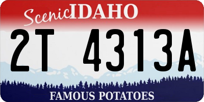 ID license plate 2T4313A