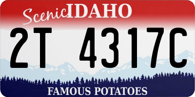 ID license plate 2T4317C